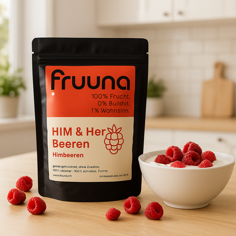 MINI - Him- & Her-Beeren: gefriergetrocknete Schweizer Himbeeren, 20g