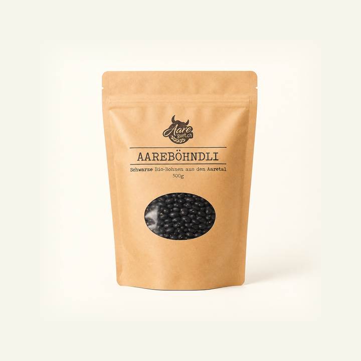 Aareböhndli – schwarze Bio-Bohnen, 500 g