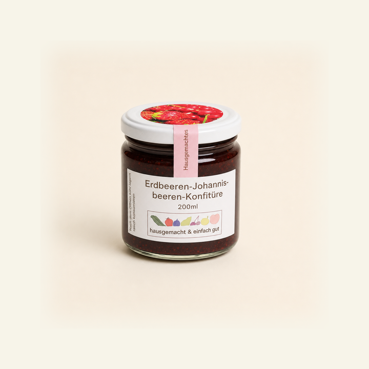 Erdbeeren-Johannisbeeren Konfitüre