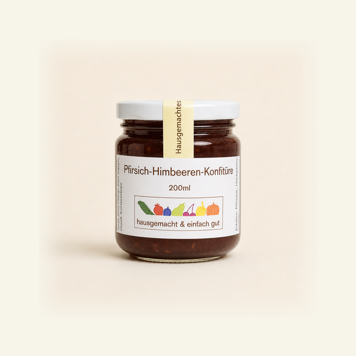 Pfirsich-Himbeeren Konfitüre