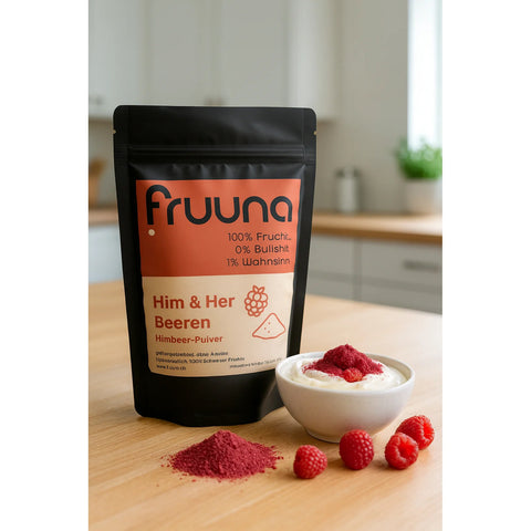 Him- & Her-Beeren: gefriergetrocknete Schweizer Himbeeren als Pulver, 190g
